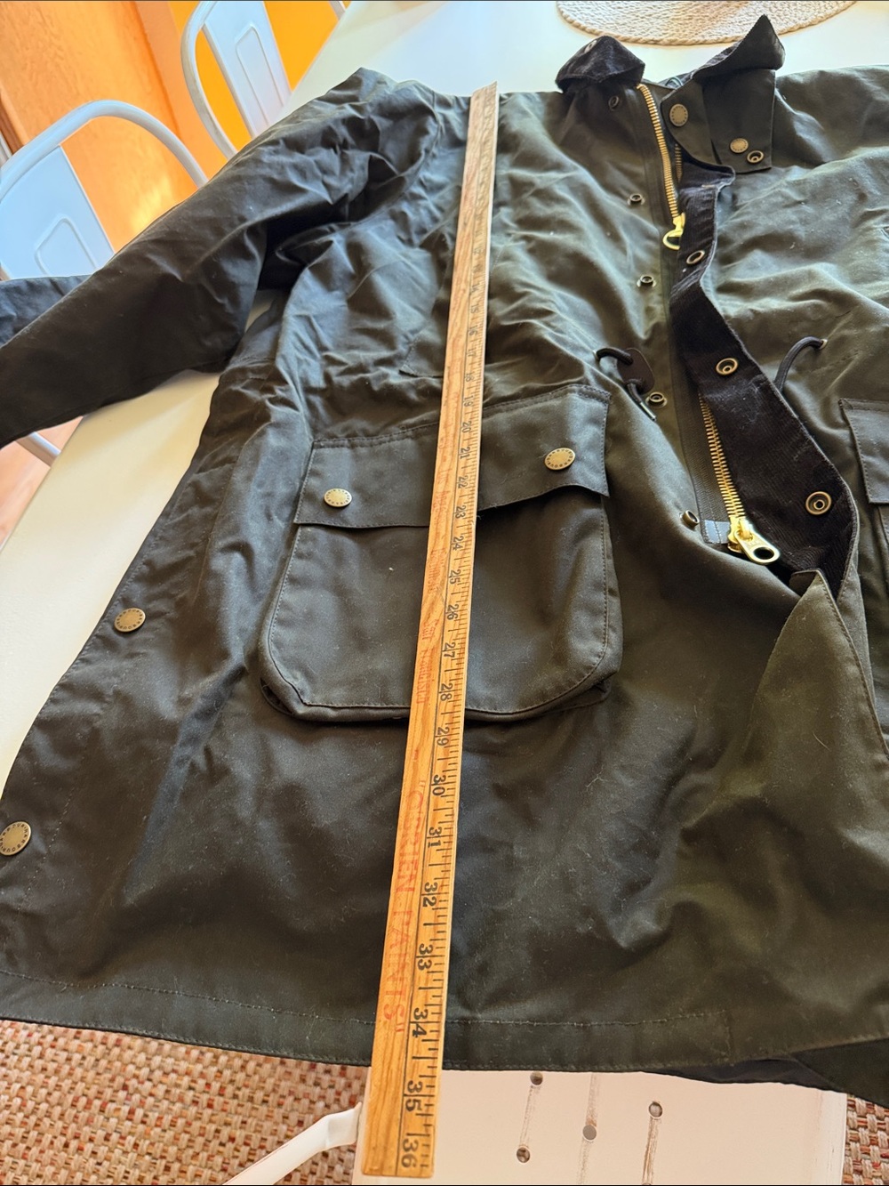 Barbour Classic Bedale Wax Jacket In Olive. Sz M. New - Picture 8 of 13